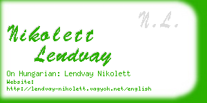 nikolett lendvay business card